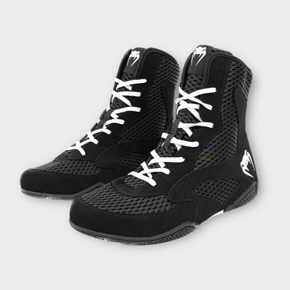 Venum High-Top Boxing Shoe Black White Size 11.5 Women’s US - Picture 1 of 9
